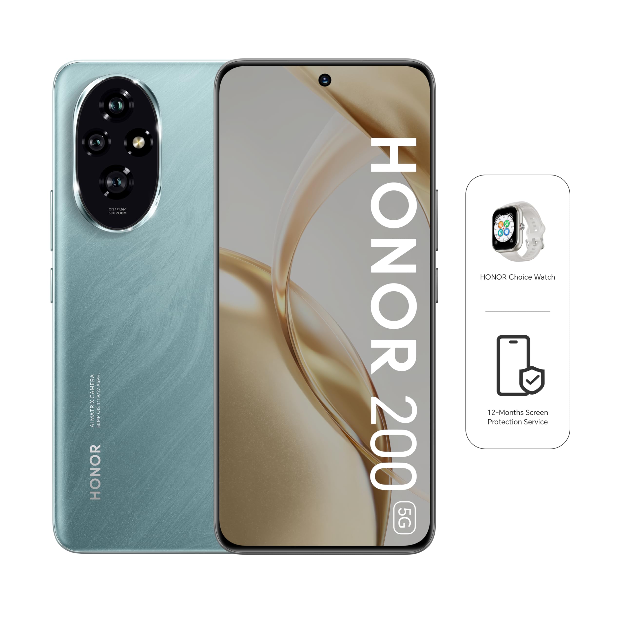 HONOR 200 5G Dual SIM 12GB RAM + 256GB Emerald Green With Free